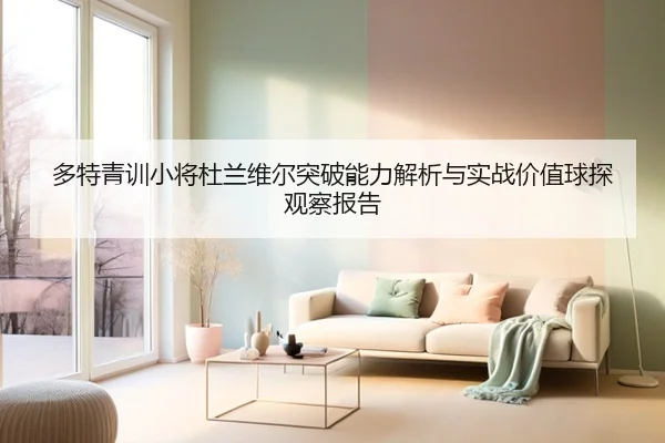 多特青训小将杜兰维尔突破能力解析与实战价值球探观察报告